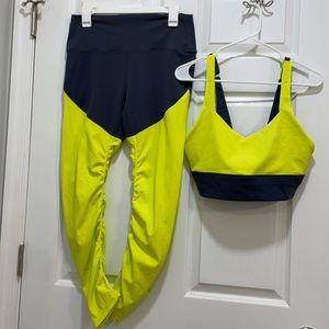 Ribbed Workout Legging and Bra Set Zyia Active L